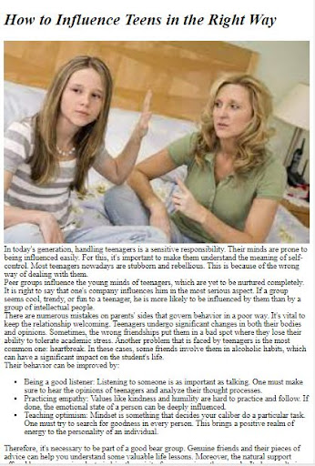 Android application How to Influence Your Teens screenshort