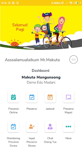 Android application Edumadani Teacher screenshort