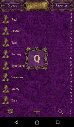 Purple Gold Chandelier Dialer Screen 2