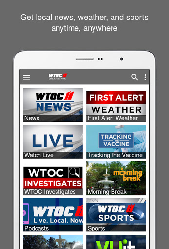 Screenshot of WTOC 11 News