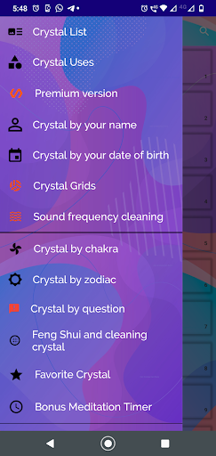 Android application Crystal Gemstone Guide screenshort