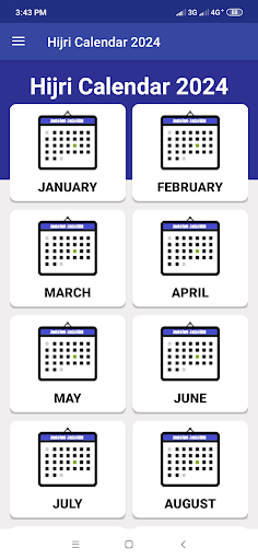 Android application Hijri Calendar 2024 screenshort