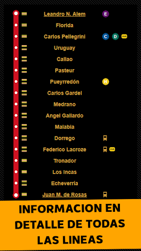 Subte live State and Frequency Screen 3