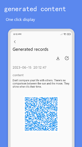 QR code production Screen 3