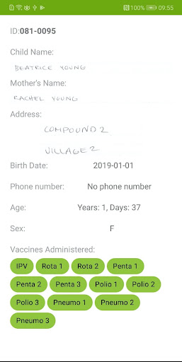 MyChild Gambia Screen 2