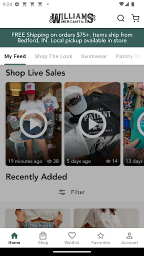 Android application Williams Mercantile screenshort