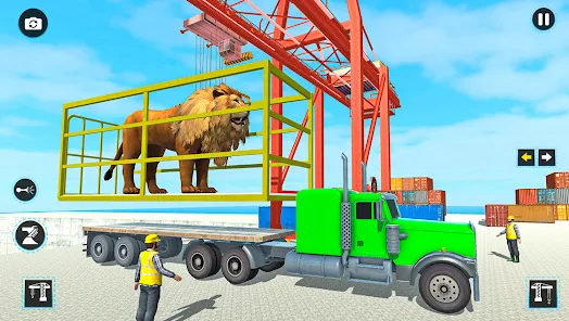 Gros camion sauvetage d'animaux