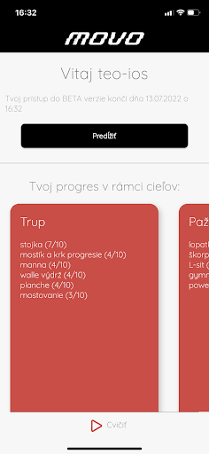 MOVO Gym Screen 2