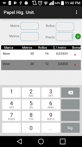 Vista previa de la aplicación