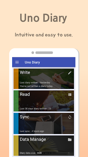 Android application Uno Diary screenshort