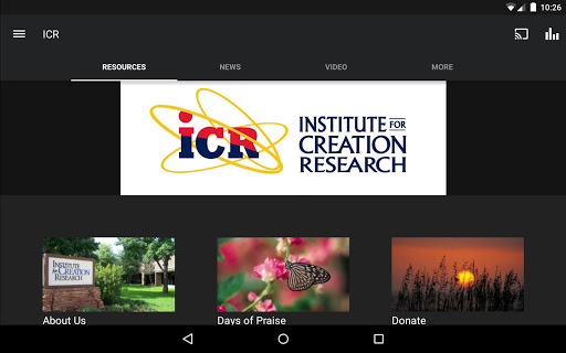 Screenshot of Creation Science Update
