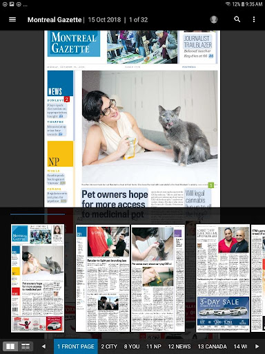 Montreal Gazette ePaper Screen 2