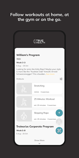 True Health App ekran görüntüsü