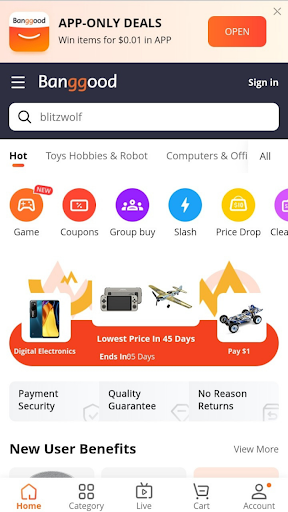 USA Online Shopping App Screen 2