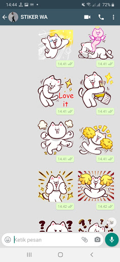 Sticker WA Kucing Kawaii WAStickerApps