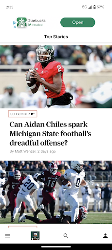 Android application MLive.com: MSU Football News screenshort