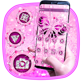 Pink Diamond Butterfly Glitter Theme icon