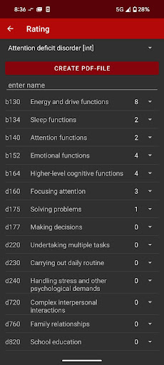 ICF Codes screenshot 6