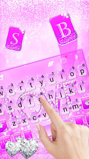 Purple Glitter Love Keyboard T Screen 2