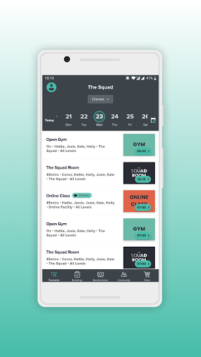 Android application The Squad screenshort