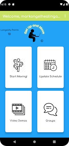 Android application Get Up and Move screenshort