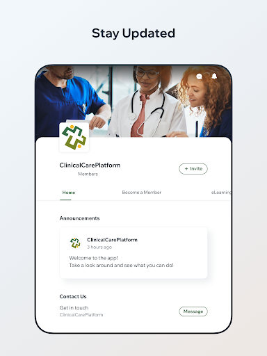 Android application Clinical Care Platform screenshort