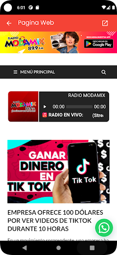Radio Modamix Ayacucho Screen 3