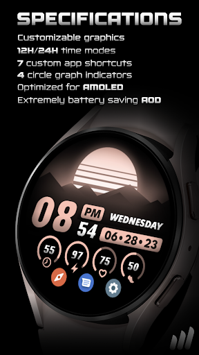 NW Night Ride Watch Face Screen 3