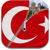 Turkey Flag Zipper Lock Screen icon