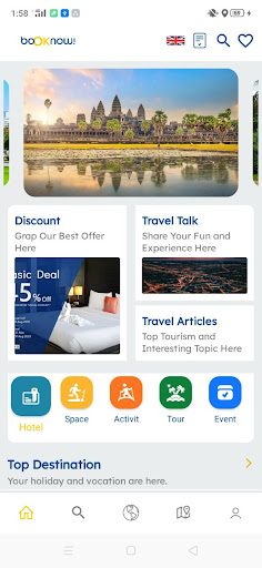 Android application BookNow.asia screenshort