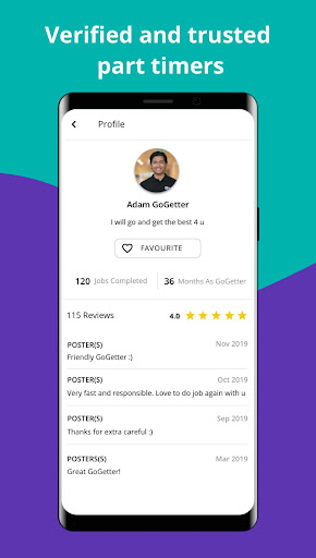 GoGet: Hire part timers Screen 3