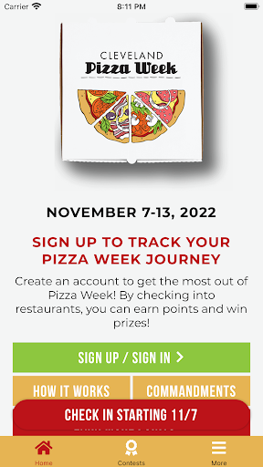 Android application Cleveland Pizza Week screenshort