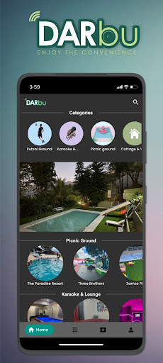 Android application Darbu Bookings screenshort