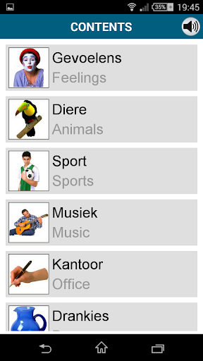 Screenshot of Learn Afrikaans - 50 languages