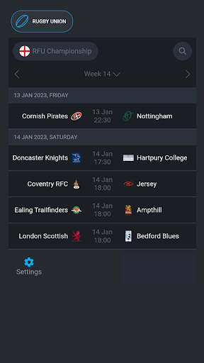 English rugby league livescore Screen 3