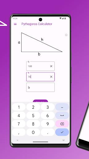 Pythagorean Calculator Screen 2