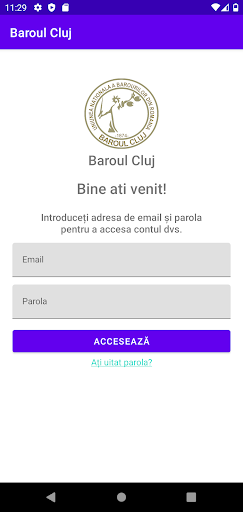 Android application Baroul Cluj screenshort