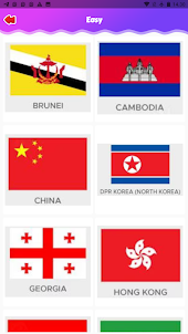 アジア諸国の国旗を着色