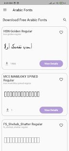 Arabic Fonts Screenshot