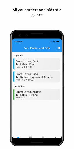 Android application EquiWAY screenshort
