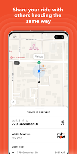 MHTNow! On-Demand Transit Screen 3