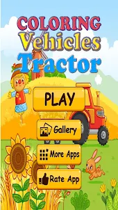 Coloring Tractor Vehicles