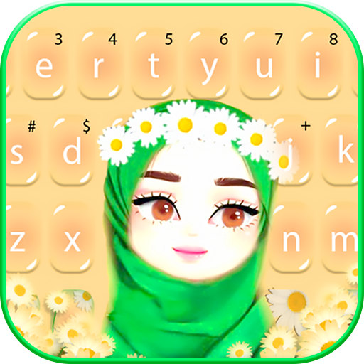 Muslim Flower Girl Keyboard Theme