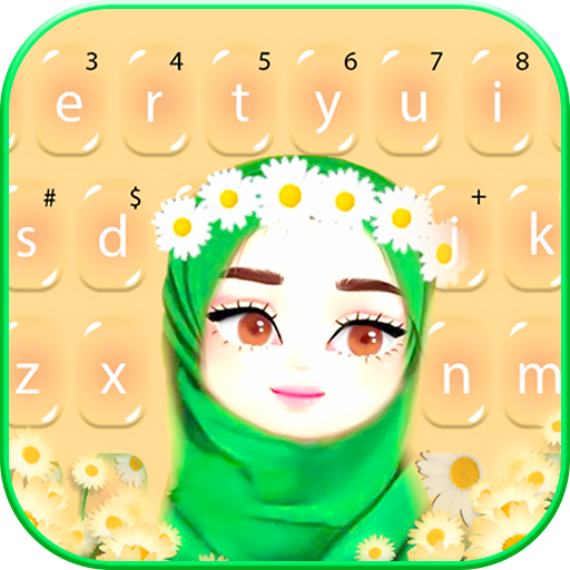 Muslim Flower Girl Keyboard Th - AppWisp.com