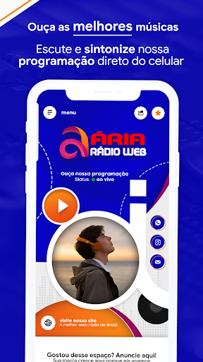 Android application Ária Rádio Web screenshort