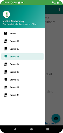 Android application Medical Biochemistry screenshort