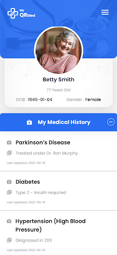 MyQRMed Screen 3