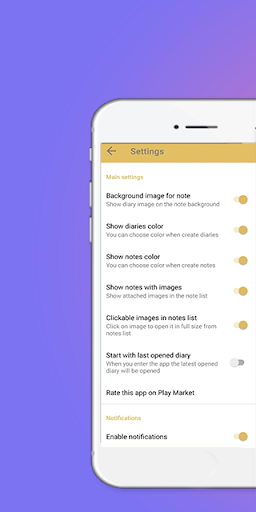 Android application Diary screenshort