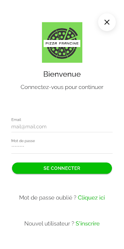 Android application PIZZA FRANCINE screenshort