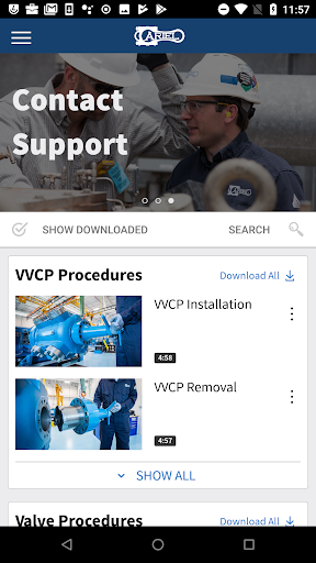 Android application Ariel Training Videos screenshort